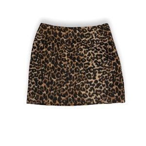 Weekday leopard mini wool blend skirt size 38